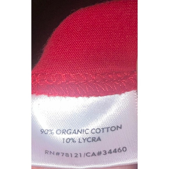 EILEEN FISHER Red Organic Cotton Crew Neck Sz M | Sustainable Minimalist Casua - Picture 5 of 5